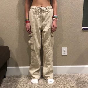 Tan cargo pants, pacsun/urban outfitters